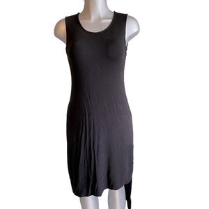 Chicos Dress Knit Jersey Stretch Sleeveless Asymmetrical Casual Basic Minimalist